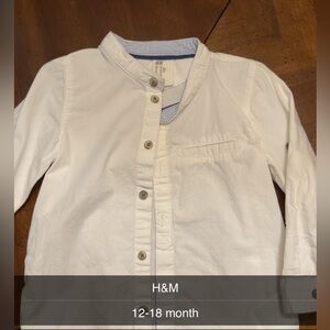 H&M Kids White Button Down Shirt